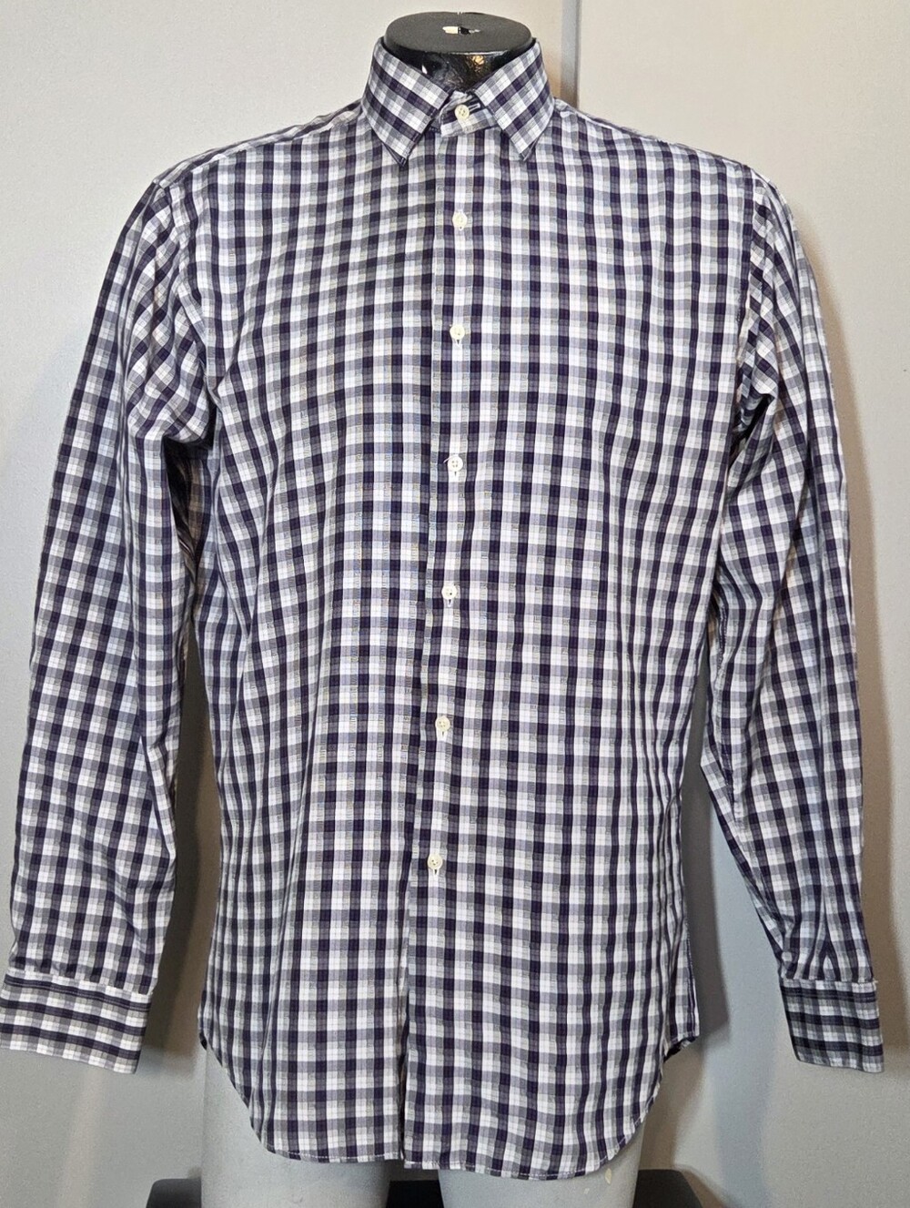 Bergamo New York Fitted Men's Button Up Shirt Sz M